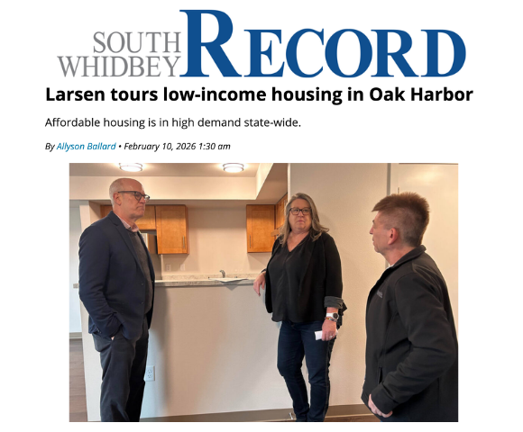 South Whidbey Record: Larsen tours new low income housing in Oak Harbor
