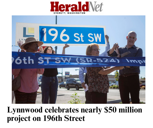 Lynnwood celebrates nearly $50 million project on 196th street.