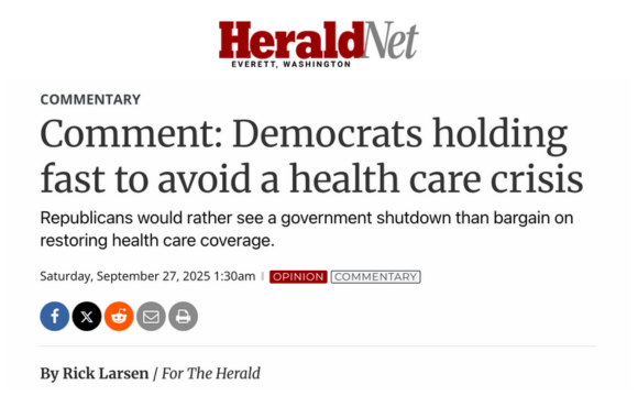 “Democrats holding fast to avoid a health care crisis”