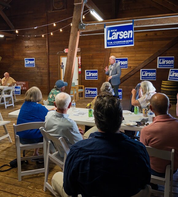 Rick Larsen at campaign launch event